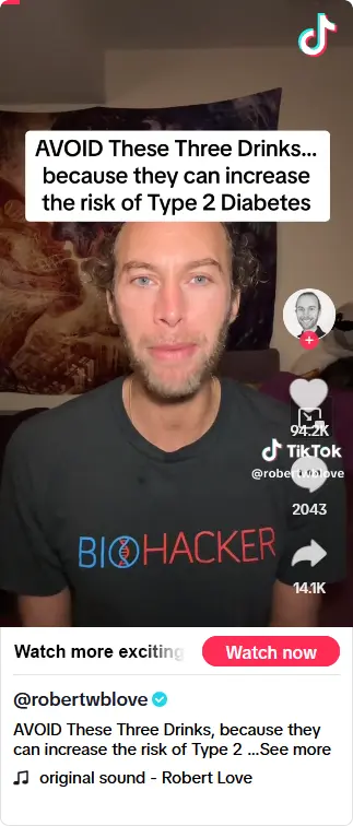 AVOID These Three Drinks, because they can increase the risk of Type 2 Diabetes