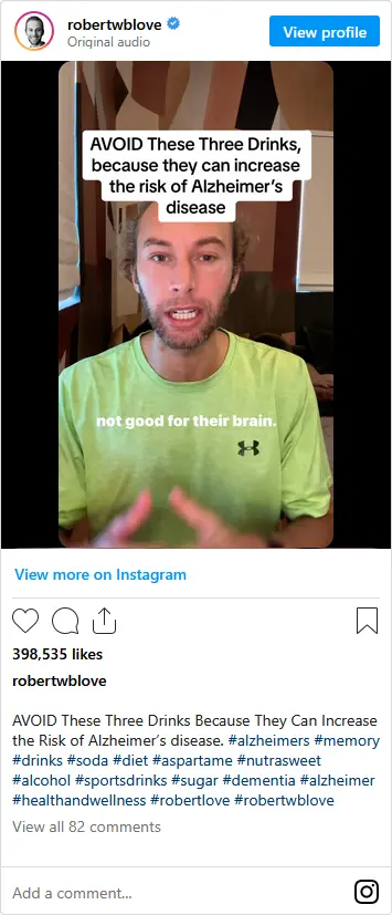 AVOID These Three Drinks Because They Can Increase the Risk of Alzheimer’s disease